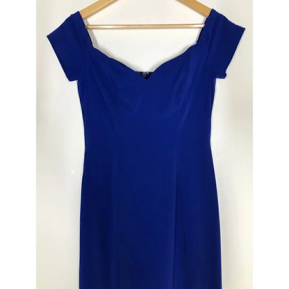 Badgley Mischka Gown Sweetheart Cobalt Blue L